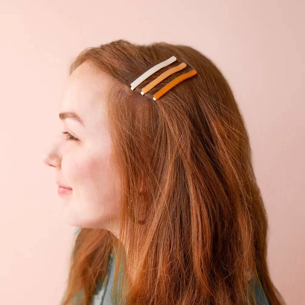 Acetate Bobby Pins | Honey - Pretty by Her - handmade locally in Cambridge, Ontario