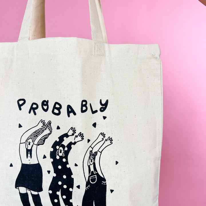 Anxious Tote Bag - Pretty by Her - handmade locally in Cambridge, Ontario