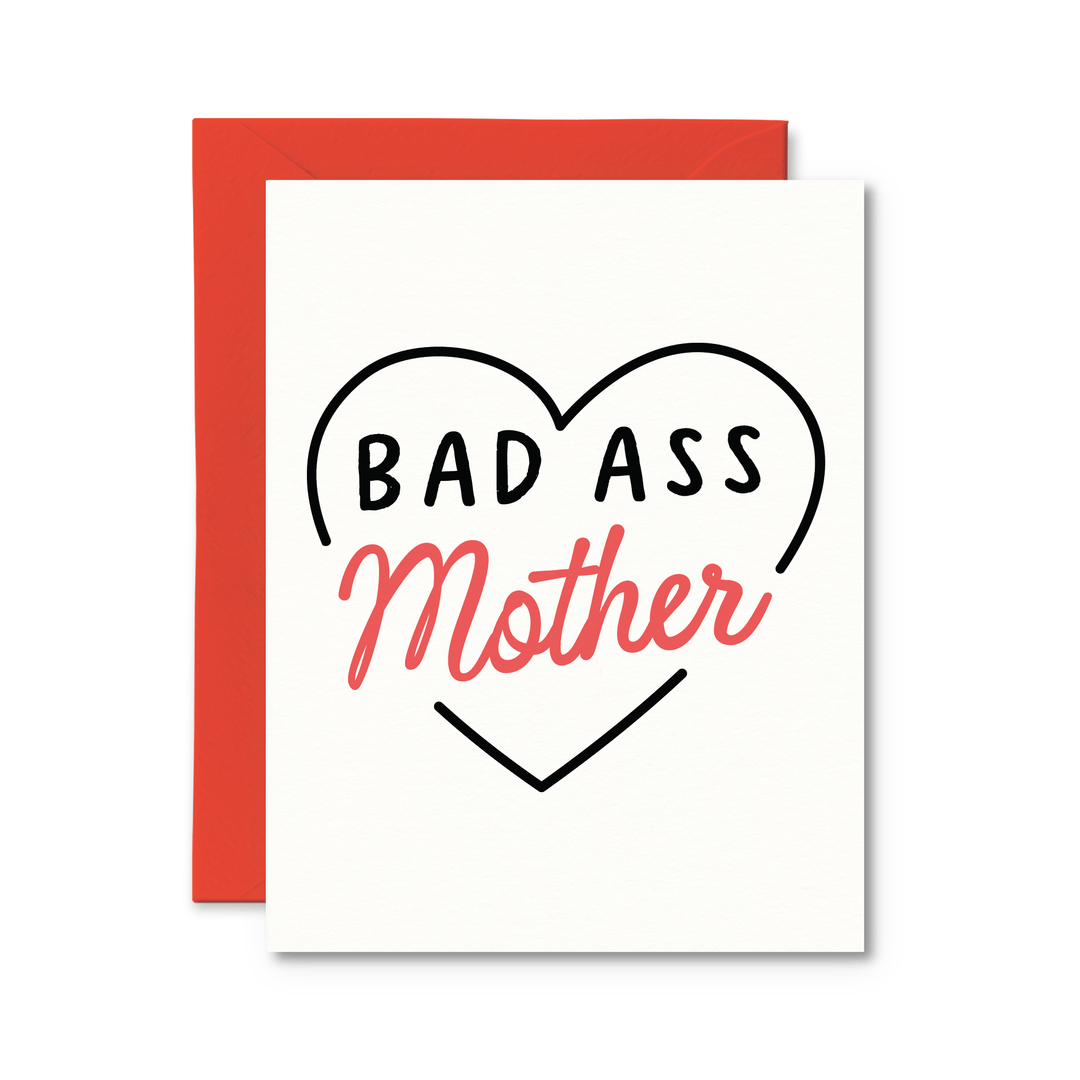 Bad Ass Mother Card - Pretty by Her - handmade locally in Cambridge, Ontario