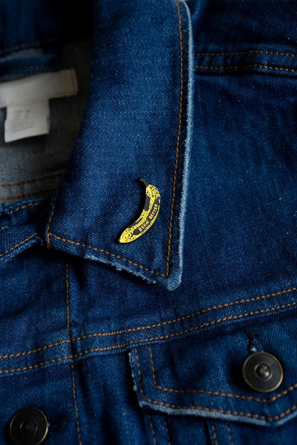 Been Better Banana Enamel Pin - Pretty by Her - handmade locally in Cambridge, Ontario