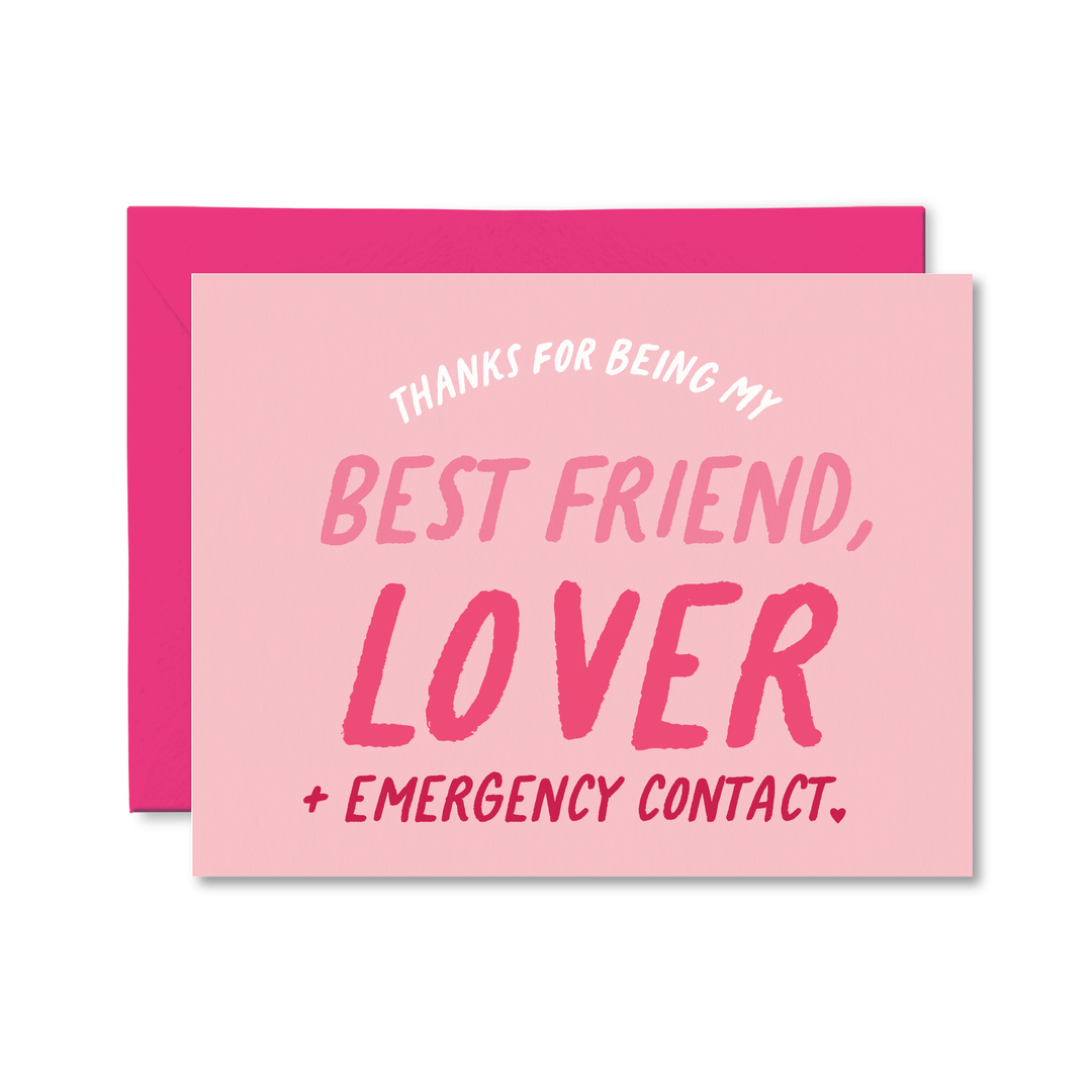 Best Friend, Lover + Emergency Contact Card - Pretty by Her - handmade locally in Cambridge, Ontario