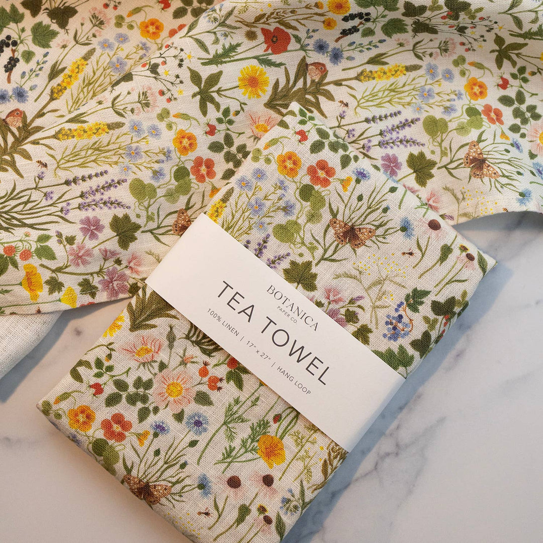 BOTANIST | 100% LINEN TEA TOWEL - Pretty by Her - handmade locally in Cambridge, Ontario