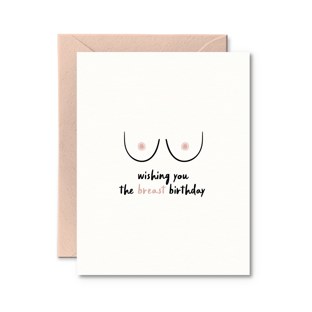 Breast Birthday Card - Pretty by Her - handmade locally in Cambridge, Ontario