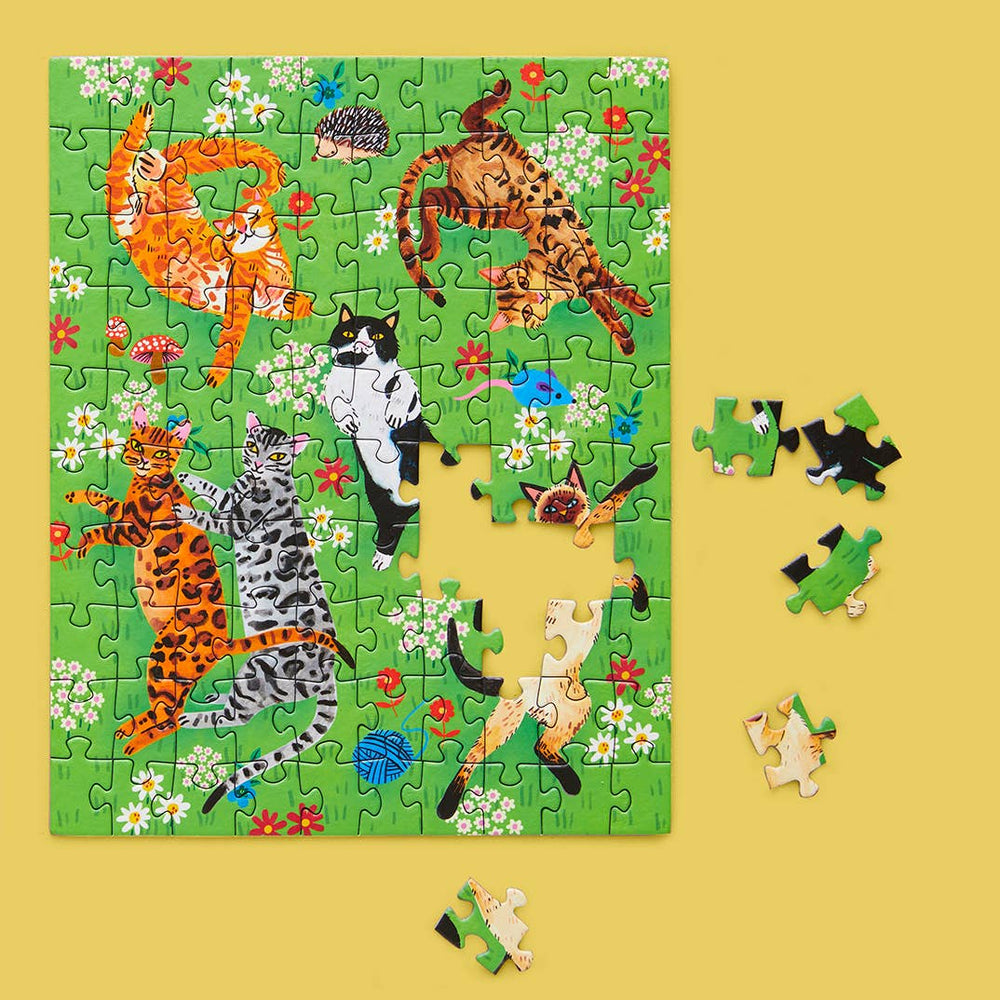 Cat Nap 100 Piece Puzzle Snax - Pretty by Her - handmade locally in Cambridge, Ontario