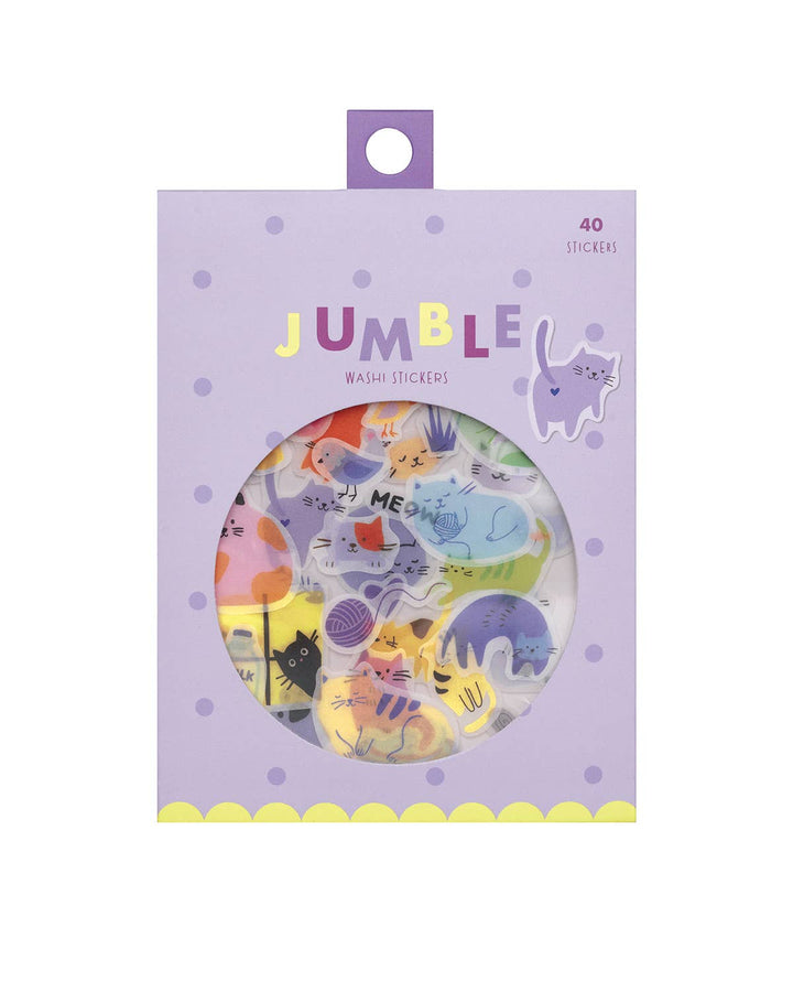 Cats Jumble Washi Stickers - Pretty by Her - handmade locally in Cambridge, Ontario