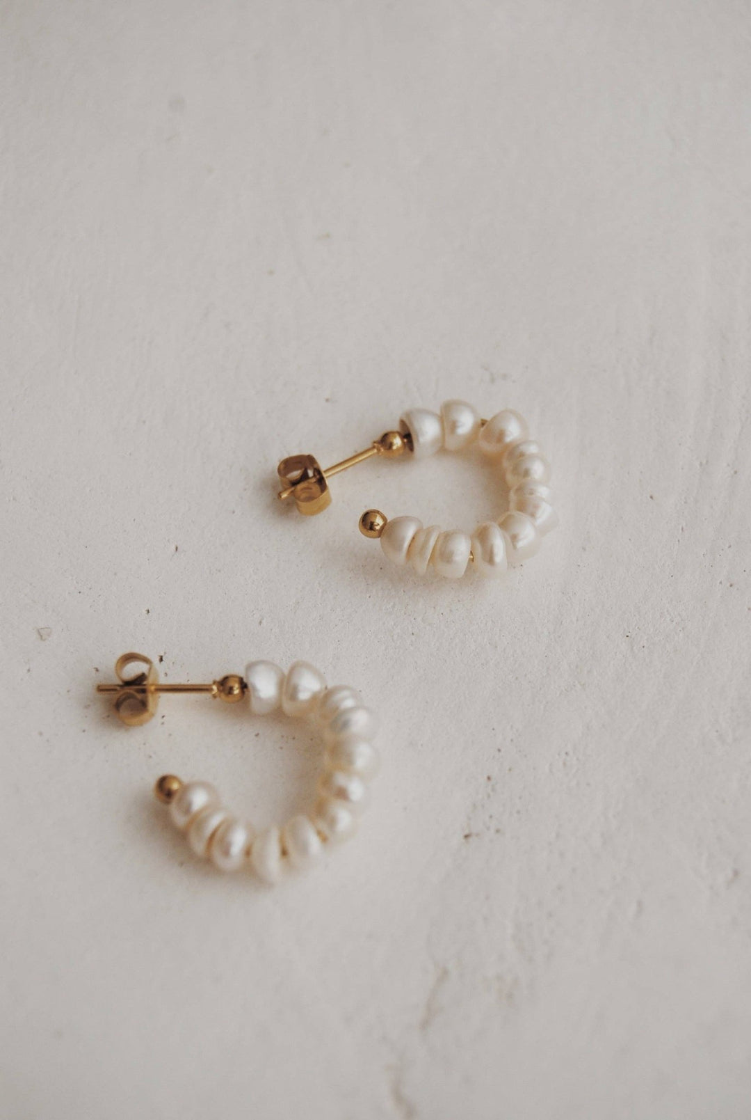 Celeste Pearl Hoop Earrings - Small - Pretty by Her - handmade locally in Cambridge, Ontario