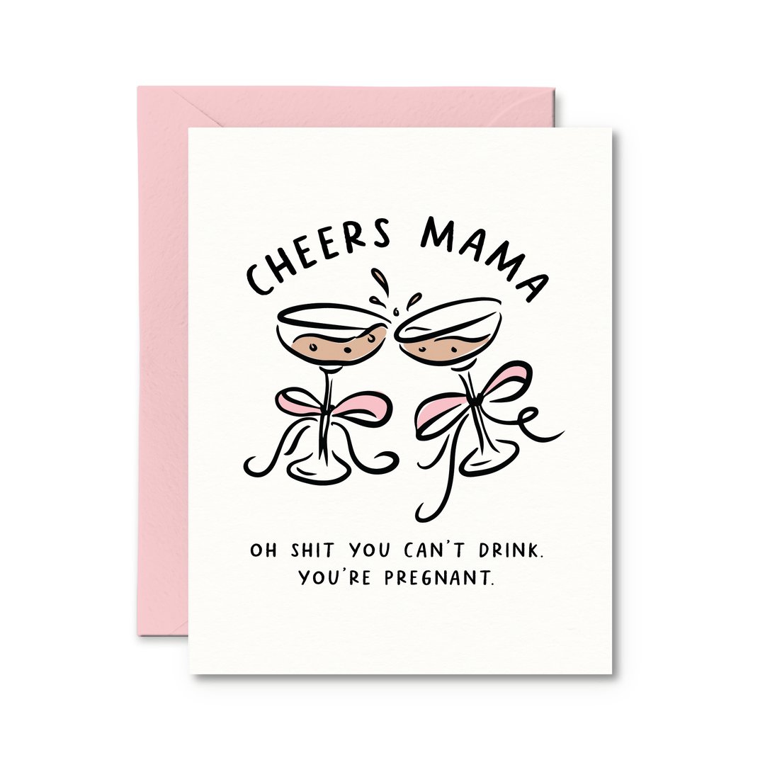 Cheers Mama Card - Pretty by Her - handmade locally in Cambridge, Ontario