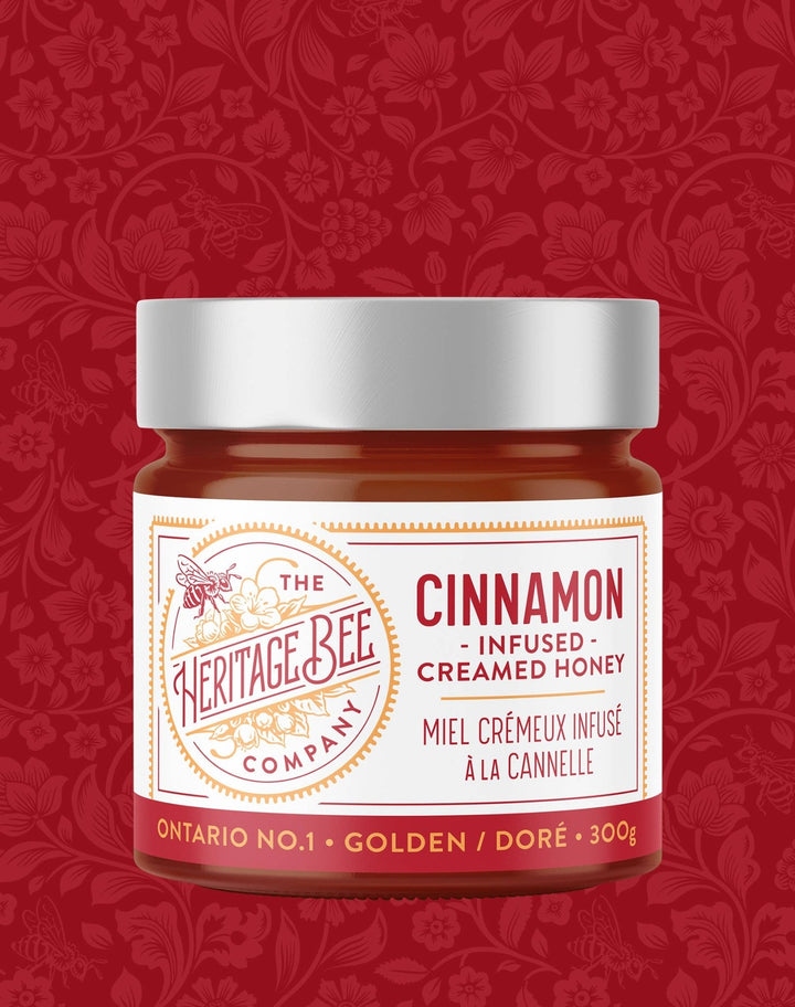 Cinnamon Creamed Honey - 300 g (10.6 oz) - Pretty by Her - handmade locally in Cambridge, Ontario