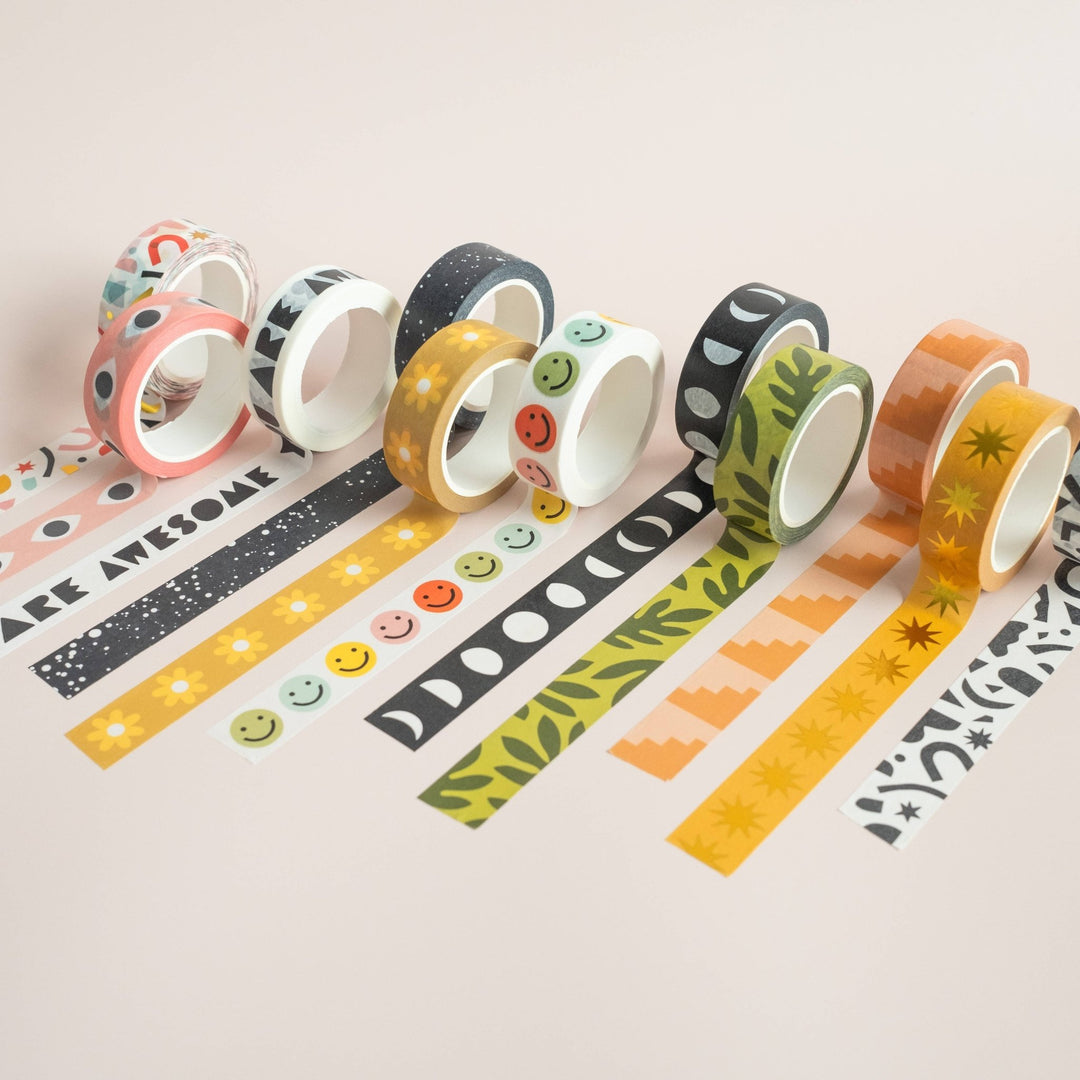 Confetti Pattern Washi Tape - Color + Gold Foil - Pretty by Her - handmade locally in Cambridge, Ontario