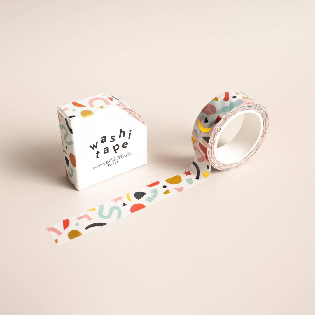 Confetti Pattern Washi Tape - Color + Gold Foil - Pretty by Her - handmade locally in Cambridge, Ontario