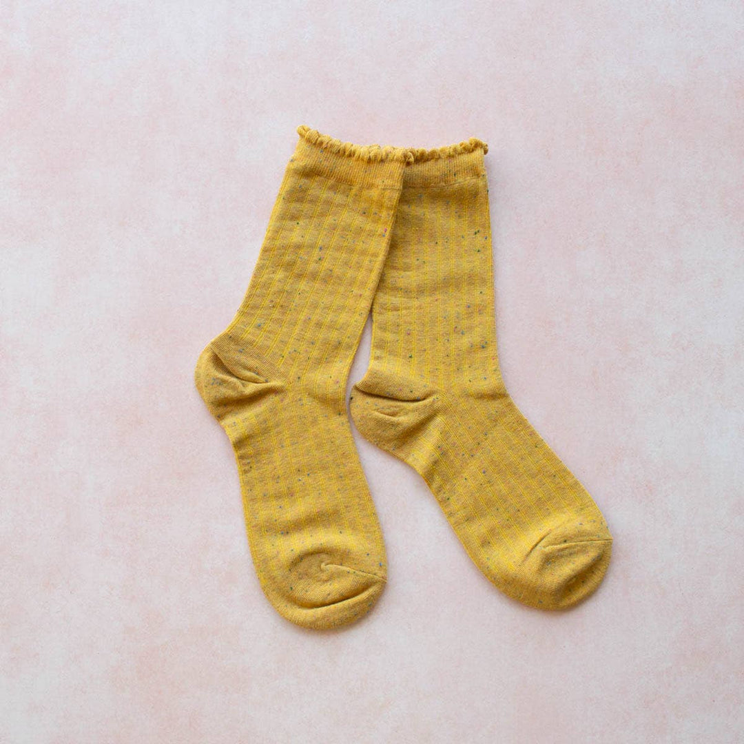 Confetti Solid Socks: Blue - Pretty by Her - handmade locally in Cambridge, Ontario