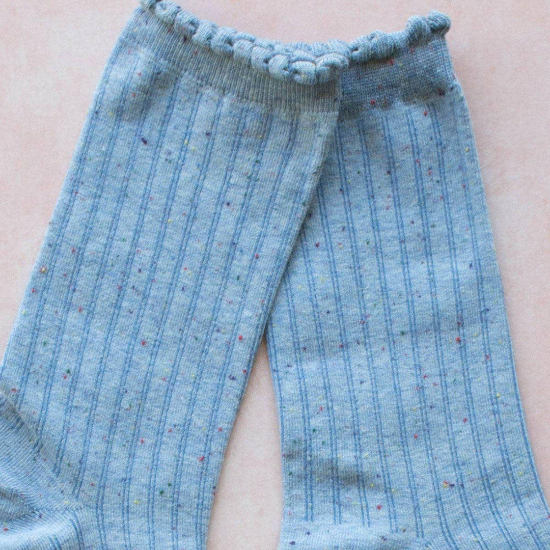 Confetti Solid Socks: Blue - Pretty by Her - handmade locally in Cambridge, Ontario