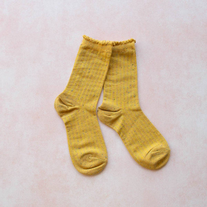 Confetti Solid Socks: Ivory - Pretty by Her - handmade locally in Cambridge, Ontario