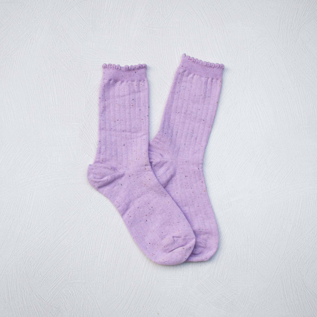 Confetti Solid Socks: Lilac - Pretty by Her - handmade locally in Cambridge, Ontario