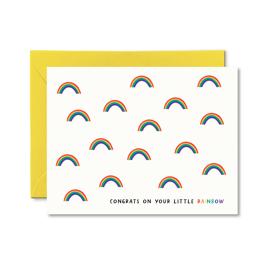 Congrats On Your Little Rainbow Card - Pretty by Her - handmade locally in Cambridge, Ontario