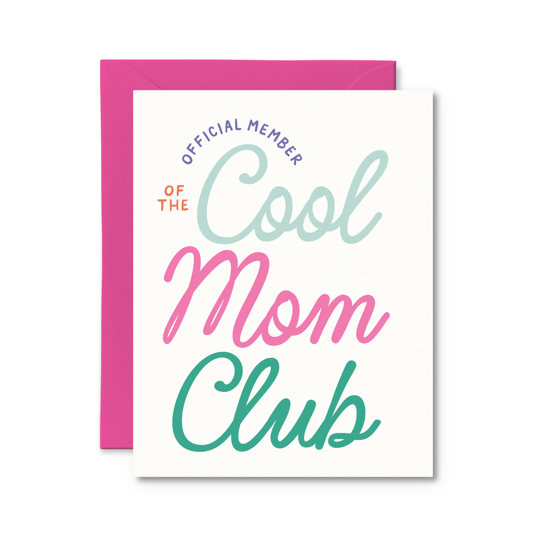 Cool Mom Club Card - Pretty by Her - handmade locally in Cambridge, Ontario