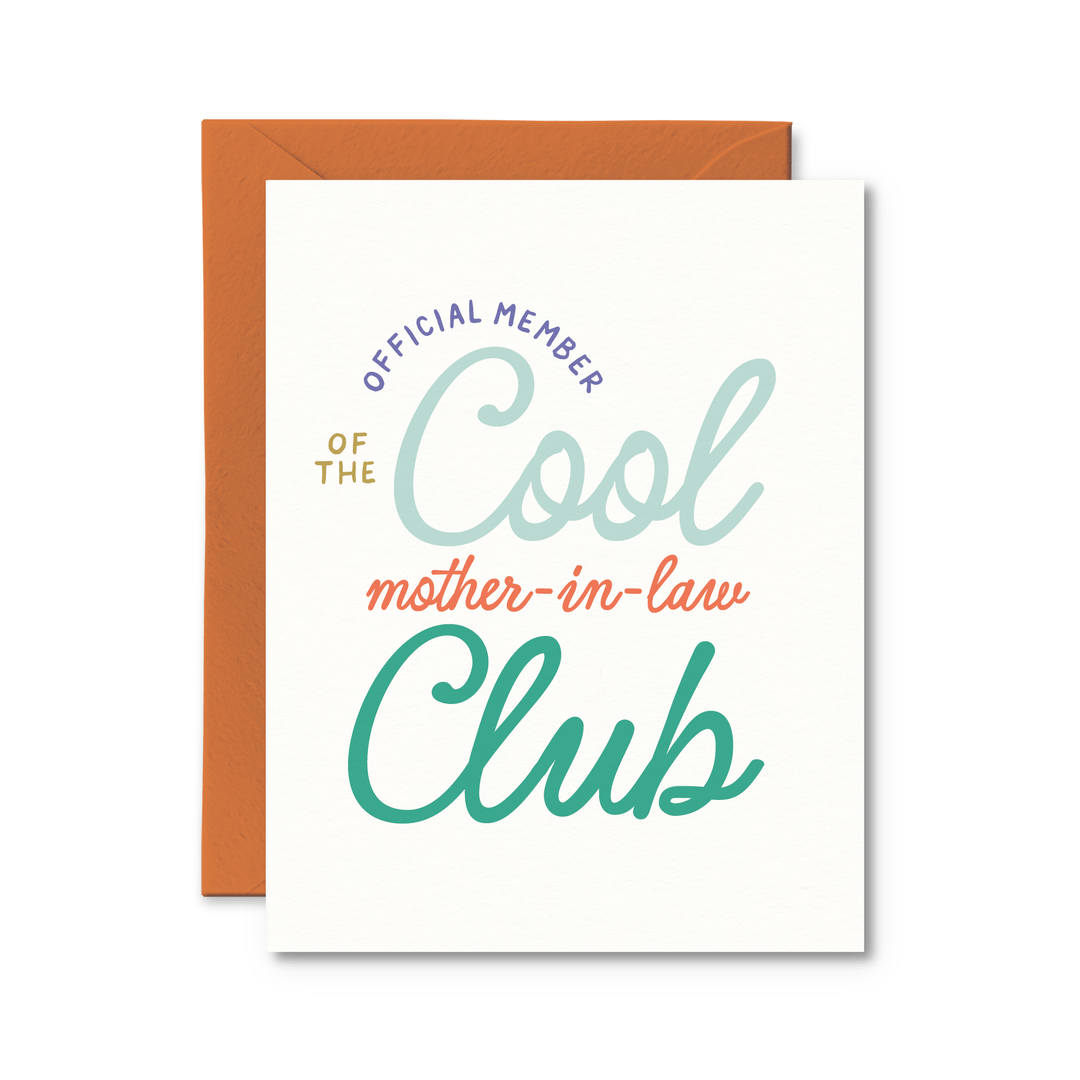 Cool Mother - in - Law Club Card - Pretty by Her - handmade locally in Cambridge, Ontario