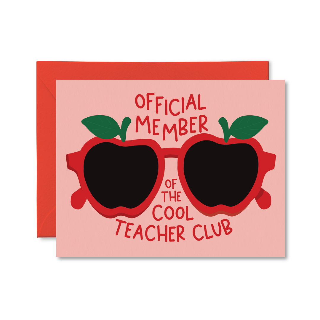 Cool Teacher Club Card - Pretty by Her - handmade locally in Cambridge, Ontario