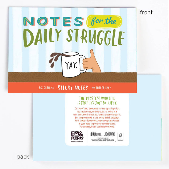 Daily Struggle Sticky Note Packet - Pretty by Her - handmade locally in Cambridge, Ontario