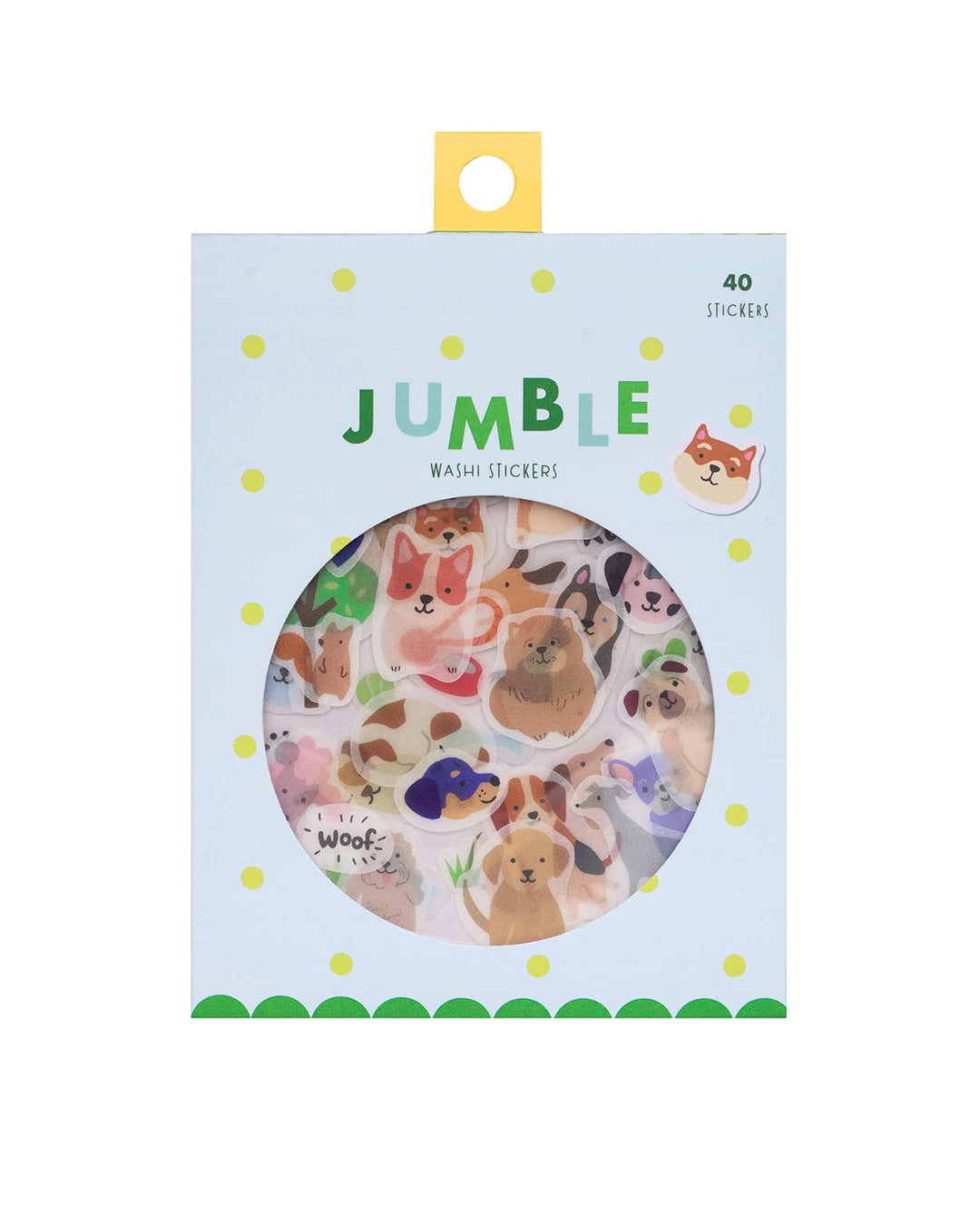 Dogs Jumble Washi Stickers - Pretty by Her - handmade locally in Cambridge, Ontario