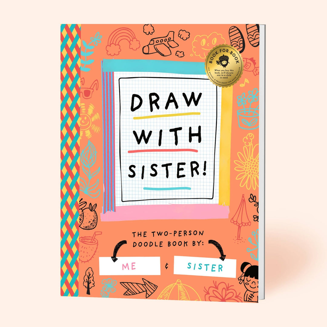 Draw With Sister! (Kids Doodle Coloring Book) - Pretty by Her - handmade locally in Cambridge, Ontario