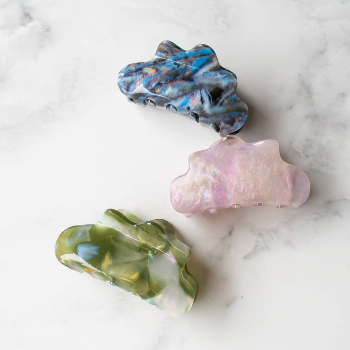 Eco Cloud Hair Claw Clip: Rainbow Cookie - Pretty by Her - handmade locally in Cambridge, Ontario