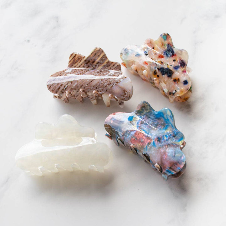 Eco Cloud Hair Claw Clip: Rainbow Cookie - Pretty by Her - handmade locally in Cambridge, Ontario