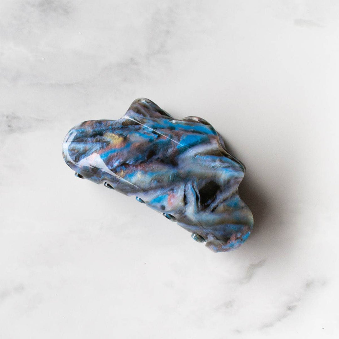 Eco Cloud Hair Claw Clip: Rainbow Cookie - Pretty by Her - handmade locally in Cambridge, Ontario