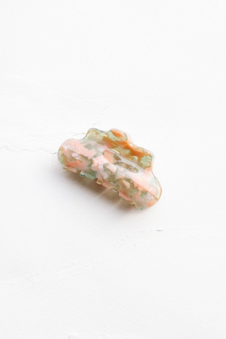 Eco Cloud Hair Claw Clip: Rainbow Cookie - Pretty by Her - handmade locally in Cambridge, Ontario