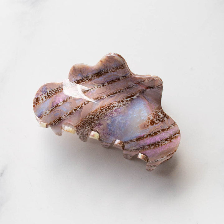 Eco Cloud Hair Claw Clip: Rainbow Cookie - Pretty by Her - handmade locally in Cambridge, Ontario