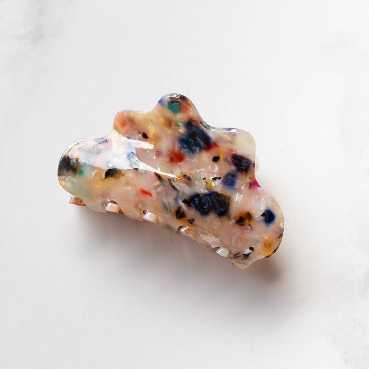 Eco Cloud Hair Claw Clip: Rainbow Cookie - Pretty by Her - handmade locally in Cambridge, Ontario