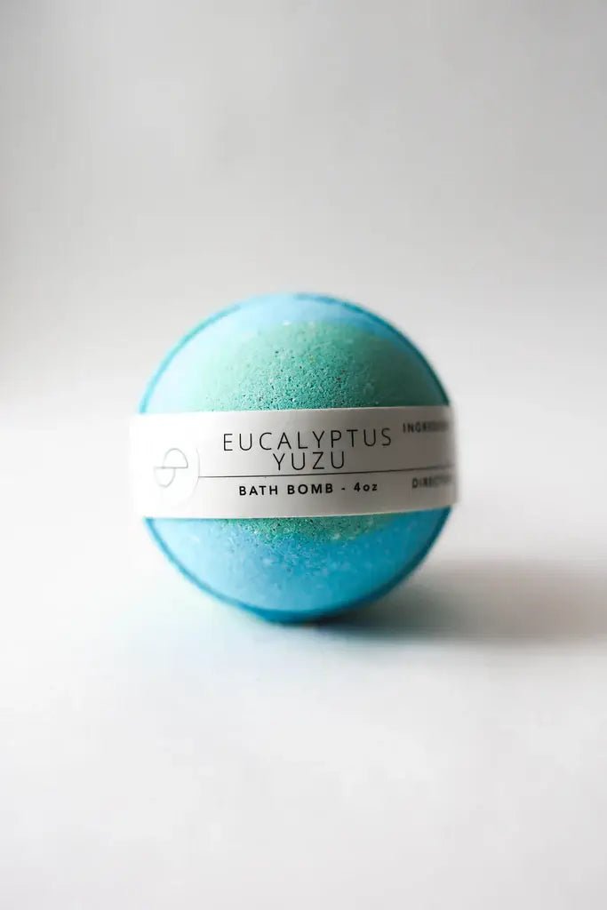 Eucalyptus Yuzu Bath Bomb - Pretty by Her - handmade locally in Cambridge, Ontario