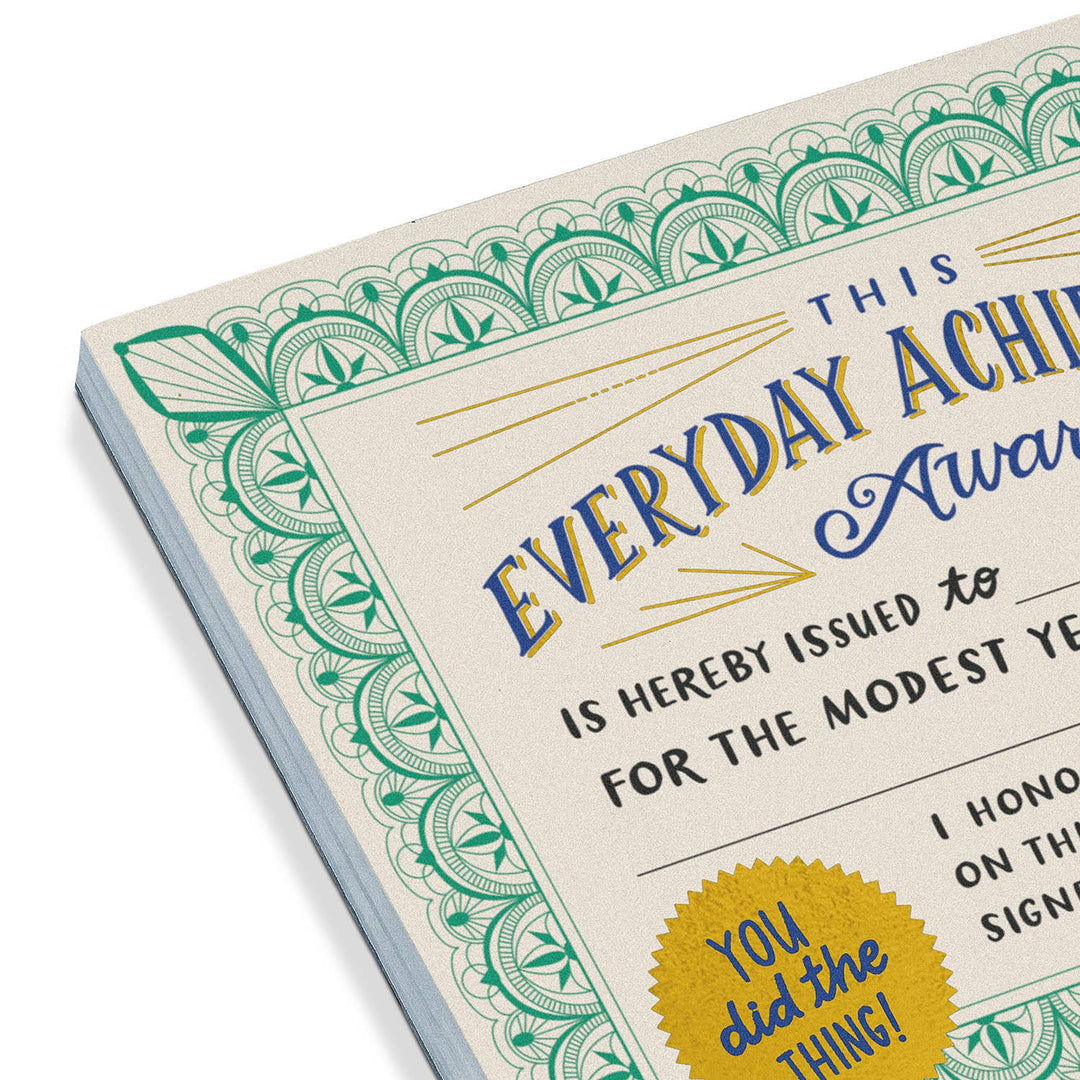 Everyday Achievement Certificate Notepad (Refresh) - Pretty by Her - handmade locally in Cambridge, Ontario