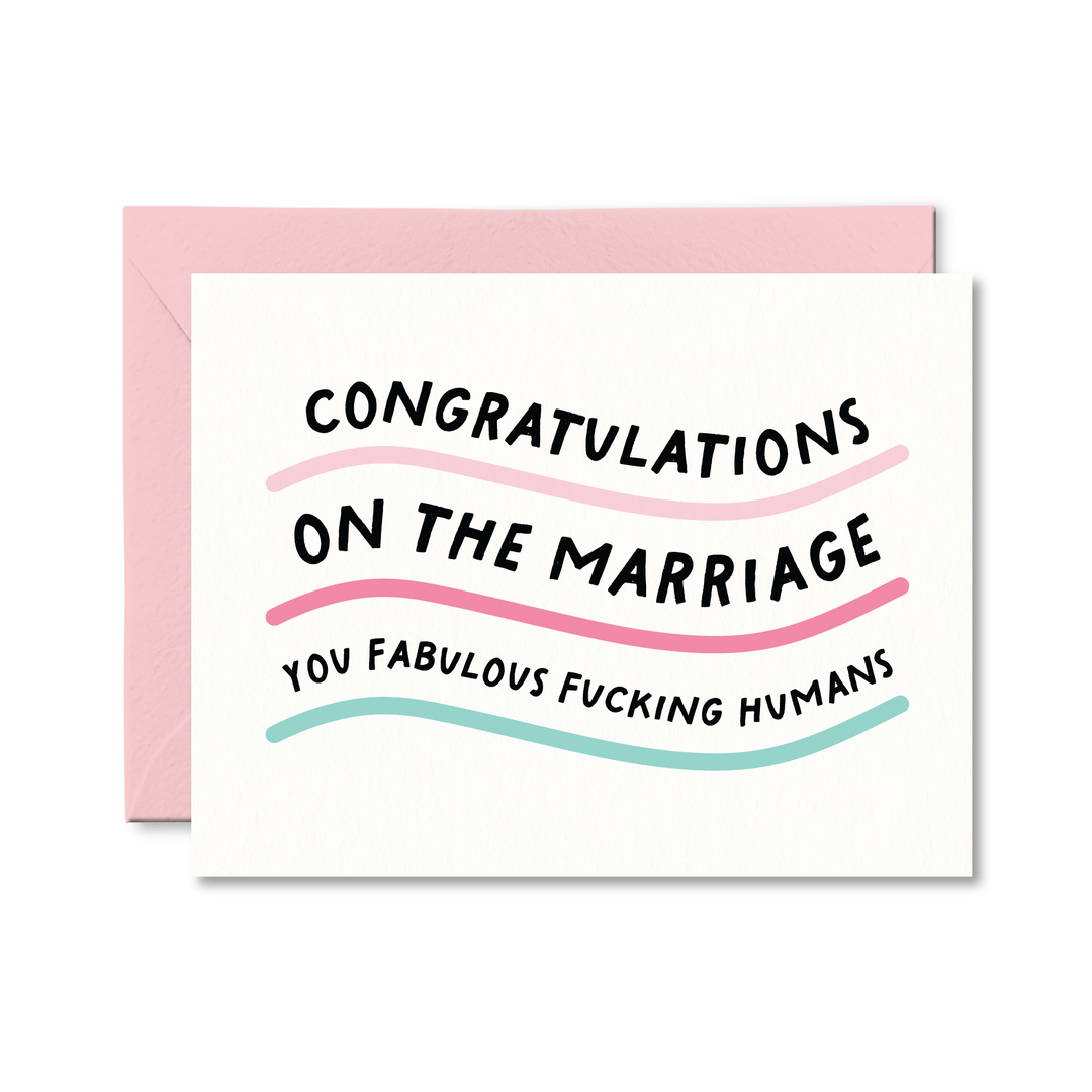 Fabulous Fucking Humans (Wedding) Card - Pretty by Her - handmade locally in Cambridge, Ontario