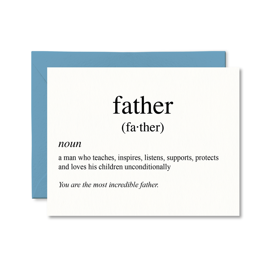 Father Definition Card - Pretty by Her - handmade locally in Cambridge, Ontario