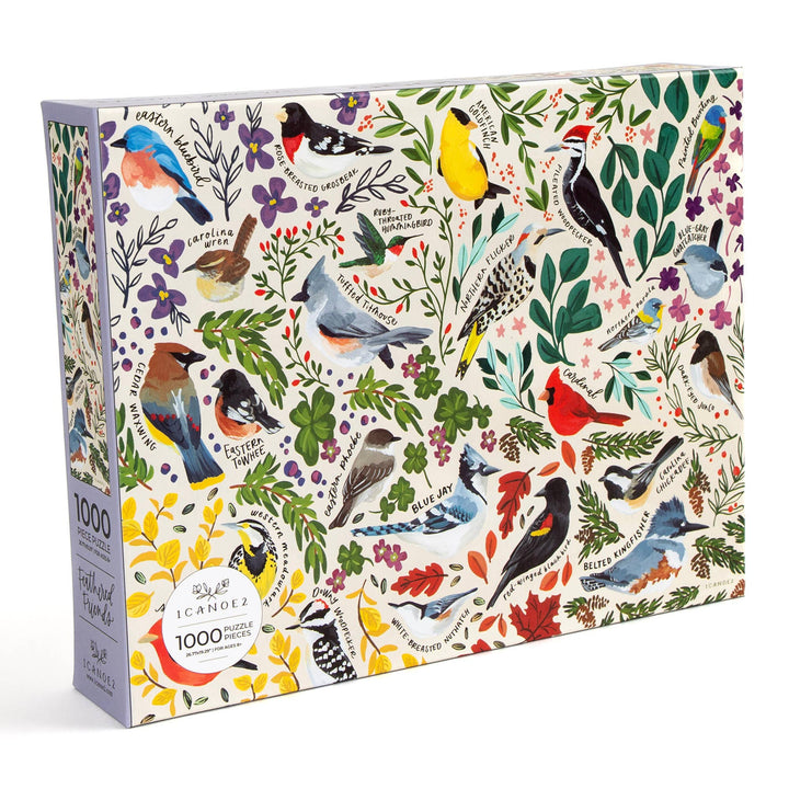 Feathered Friends - 1,000 Piece Bird Jigsaw Puzzle - Pretty by Her - handmade locally in Cambridge, Ontario