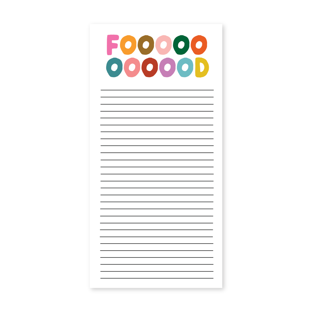 Fooooood Notetpad - Pretty by Her - handmade locally in Cambridge, Ontario