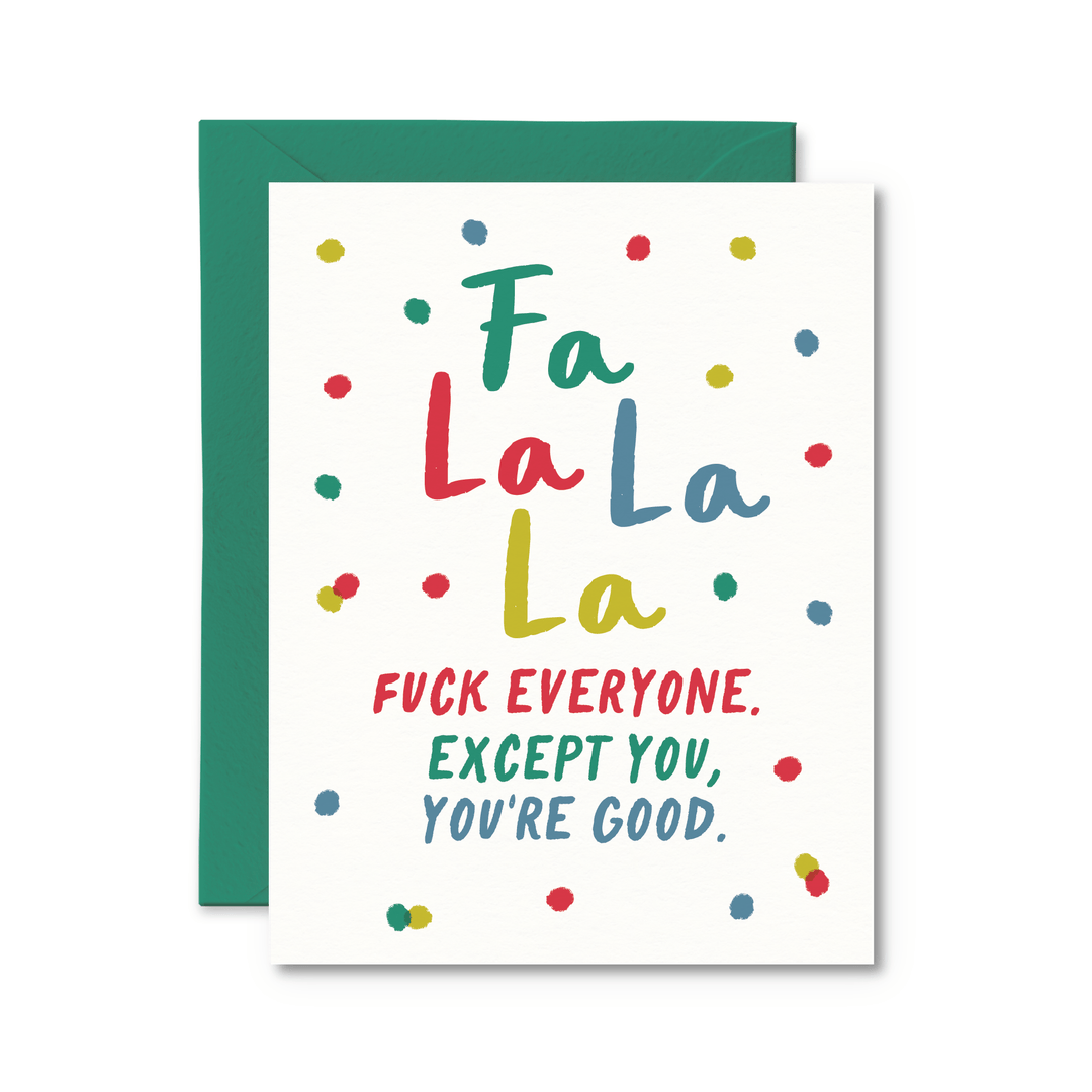 Fuck Everyone Except You Card - Pretty by Her - handmade locally in Cambridge, Ontario