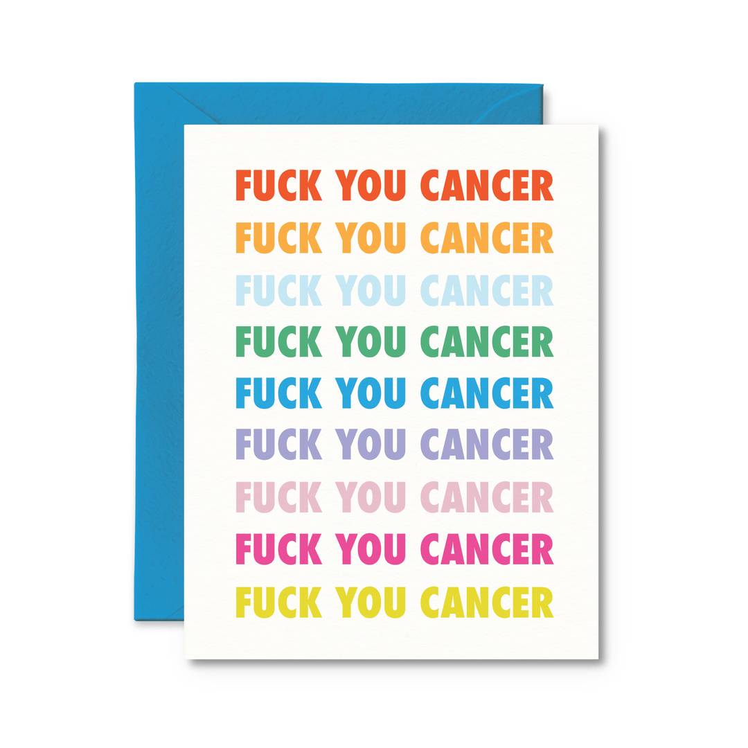 Fuck You Cancer Card - Pretty by Her - handmade locally in Cambridge, Ontario