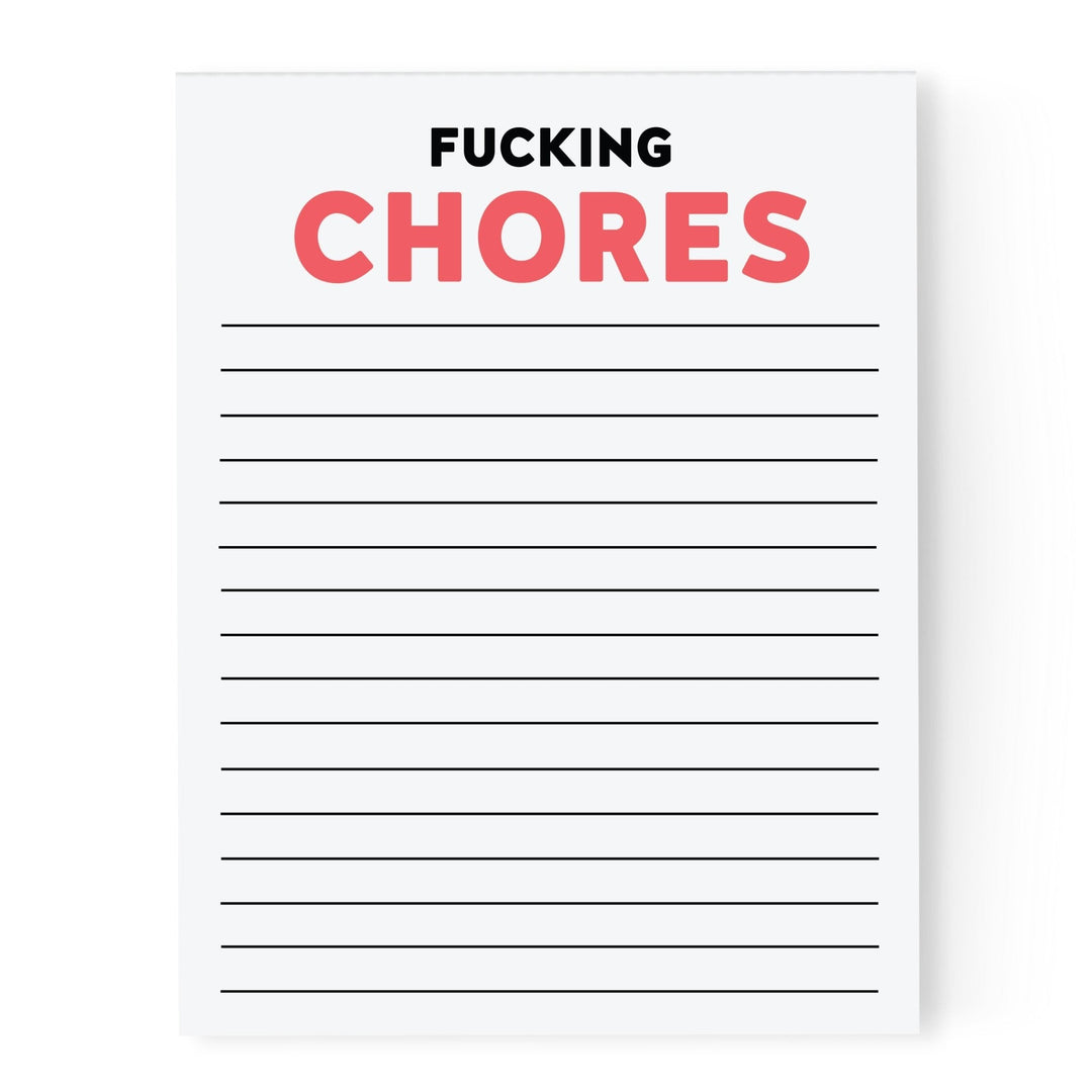 Fucking Chores Notepad - Pretty by Her - handmade locally in Cambridge, Ontario