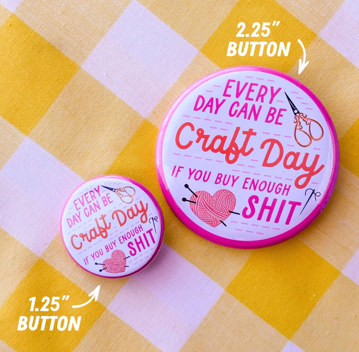 Girls Just Wanna Have Fun - Damental Human Rights (Button!): 1.25" - Pretty by Her - handmade locally in Cambridge, Ontario