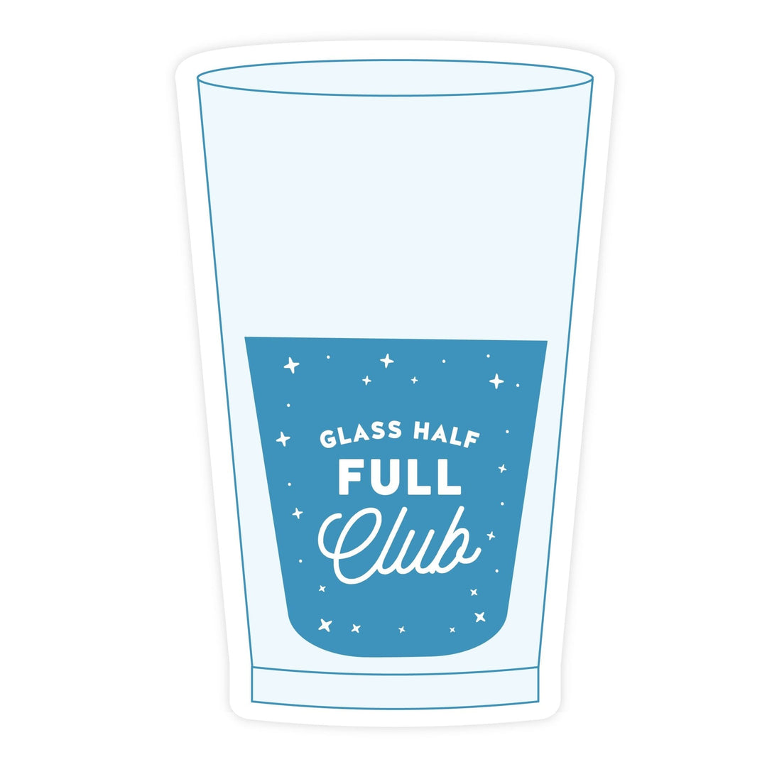 Glass Half Full Club Magnet - Pretty by Her - handmade locally in Cambridge, Ontario