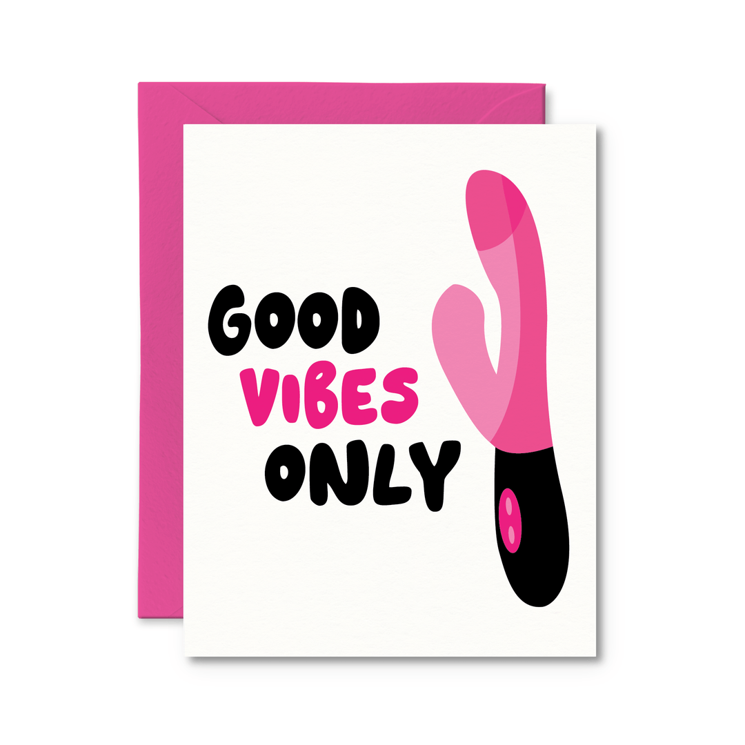 Good Vibes Only Card - Pretty by Her - handmade locally in Cambridge, Ontario