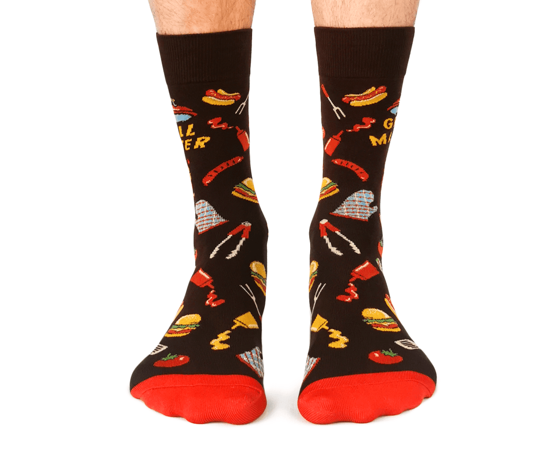 Grill Master Socks - M/L (Men) - Pretty by Her - handmade locally in Cambridge, Ontario