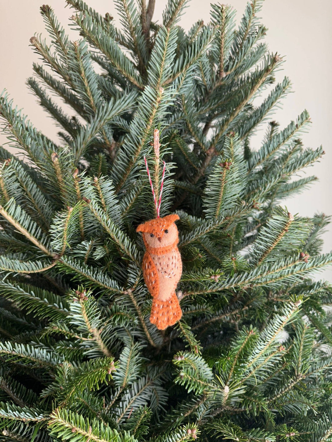 Hand - Stitched Owl Ornament - Pretty by Her - handmade locally in Cambridge, Ontario