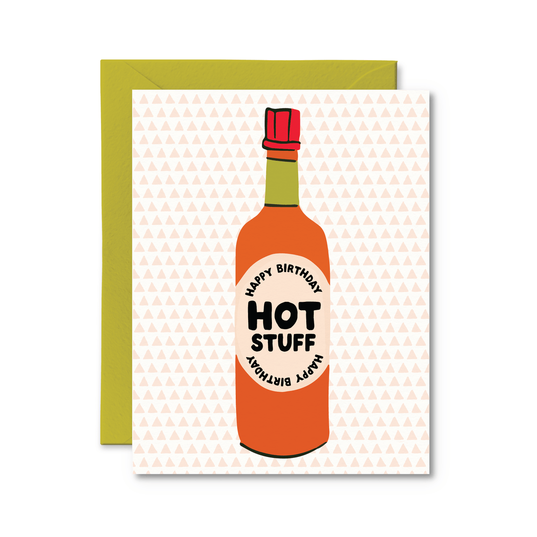 Happy Birthday Hot Stuff Card - Pretty by Her - handmade locally in Cambridge, Ontario