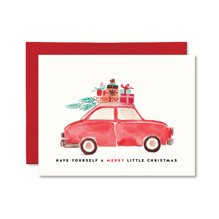 Have Yourself a Merry Little Christmas Car Card - Pretty by Her - handmade locally in Cambridge, Ontario