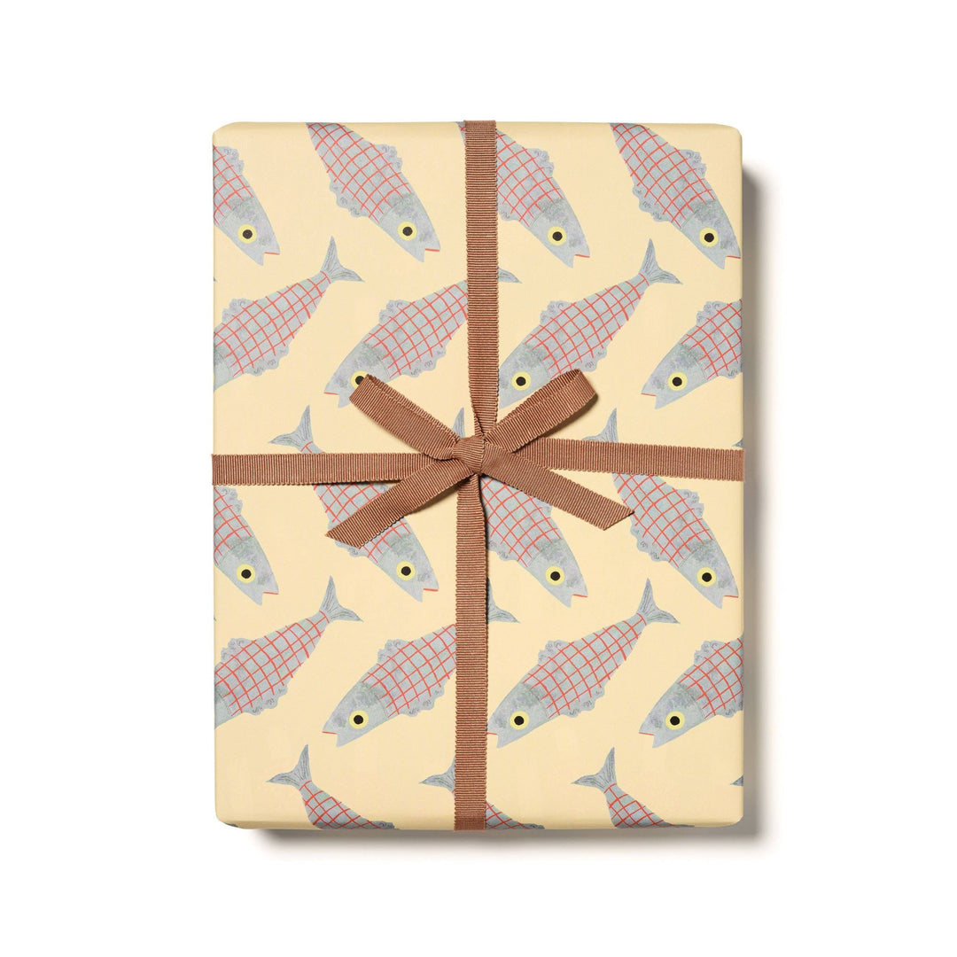 Herring wrapping paper: Flat sheets - Pretty by Her - handmade locally in Cambridge, Ontario