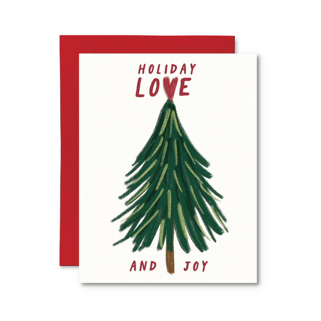 Holiday Love and Joy Card - Pretty by Her - handmade locally in Cambridge, Ontario