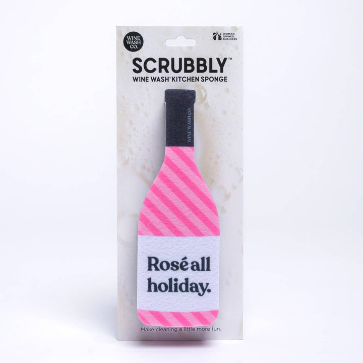 Holiday Scrubbly™ Sponge - Rosé all Holiday - Pretty by Her - handmade locally in Cambridge, Ontario